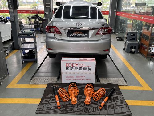 último caso de la compañía sobre 2012 Toyota Corolla 1.6L upgraded with EDDY sport suspension kit, refreshed stance and high-speed performance