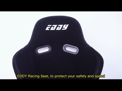 Asiento de balde de fibra de vidrio para carreras. Diseño ligero y duradero.