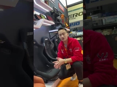 Circuito de arrastre Drift ajustable asiento de carreras de cuero con botón reclinado