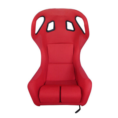 Fibra de vidrio cubo asiento de carreras seguridad de retención integración asientos de carreras rojo y negro
