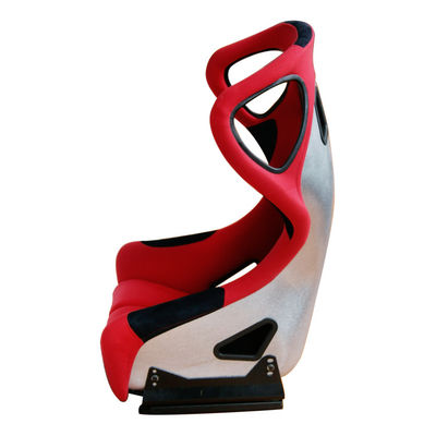 Fibra de vidrio cubo asiento de carreras seguridad de retención integración asientos de carreras rojo y negro