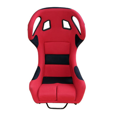 Fibra de vidrio cubo asiento de carreras seguridad de retención integración asientos de carreras rojo y negro