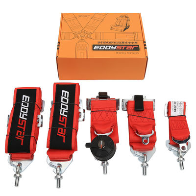 EDDYSTAR cinturón de seguridad ajustable de carreras coche de carreras 5 puntos arnés de camlock