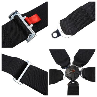 EDDYSTAR cinturón de seguridad de nylon de cinco puntos negro color arnés de carreras de cinco puntos