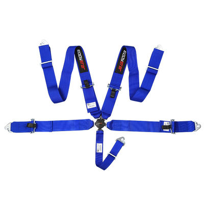 El cinturón de seguridad de carreras de estilo deportivo de nylon Bule de tres pulgadas de ancho para la seguridad automotriz Certificado FIA