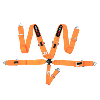 EDDYSTAR cinturón de seguridad de coche de carreras de nylon color naranja cinturón de seguridad de 5 puntos