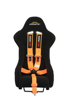 EDDYSTAR cinturón de seguridad de coche de carreras de nylon color naranja cinturón de seguridad de 5 puntos