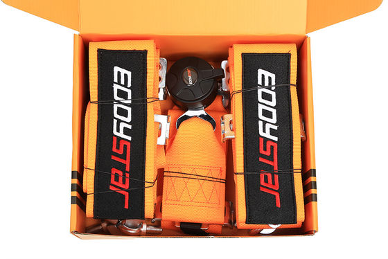 EDDYSTAR cinturón de seguridad de coche de carreras de nylon color naranja cinturón de seguridad de 5 puntos