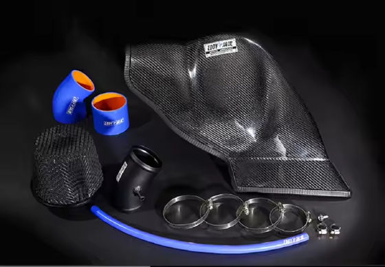 Kit de inducción de aire frío de fibra de carbono que mejora la filtración para Audi Q5 1.8T