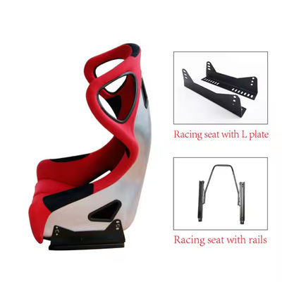 Sillones de cubo ajustables de fibra de vidrio silla de carreras de cubo duradera