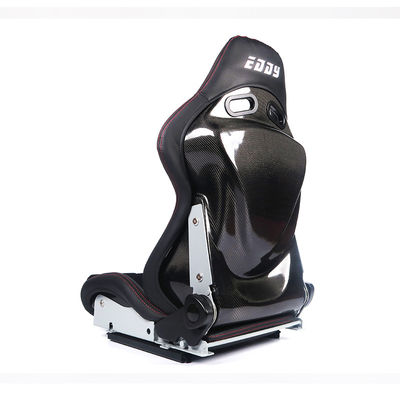 Circuito de arrastre Drift ajustable asiento de carreras de cuero con botón reclinado