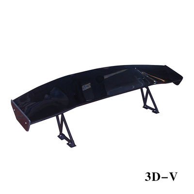 3D-V Personalizable Spoiler trasero de fibra de carbono de cola alta aleta de cola mate partes negras de fibra de carbono