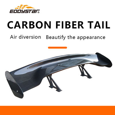 3D-V Personalizable Spoiler trasero de fibra de carbono de cola alta aleta de cola mate partes negras de fibra de carbono