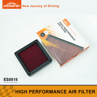 Filtro de aire de alto rendimiento negro y rojo para Mitsubishi ES8818