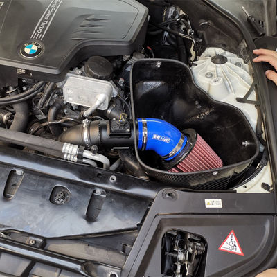 Kit de admisión de potencia de caballo de fibra de carbono para BMW 2.0T
