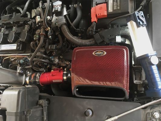 Desbloqueo de energía de fibra de carbono de alto flujo de la caja de aire para Honda Civic