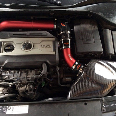 EDDYST Rendimiento del motor mejorado: Caja de aire de admisión de fibra de carbono para VW
