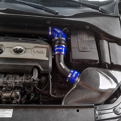 EDDYST Rendimiento del motor mejorado: Caja de aire de admisión de fibra de carbono para VW