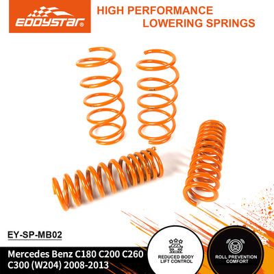 Kit de muelles de descenso personalizados anticorrosión EDDYSTAR para Mercedes Benz C180/C200/C260/C300 (2008-2013) - Juego de 4 muelles de ingeniería de precisión con descenso de -30mm