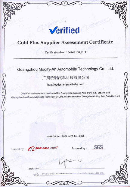 China. GUANGZHOU MODIFY-AH AUTOMOBILE TECHNOLOGY CO., LTD certificaciones